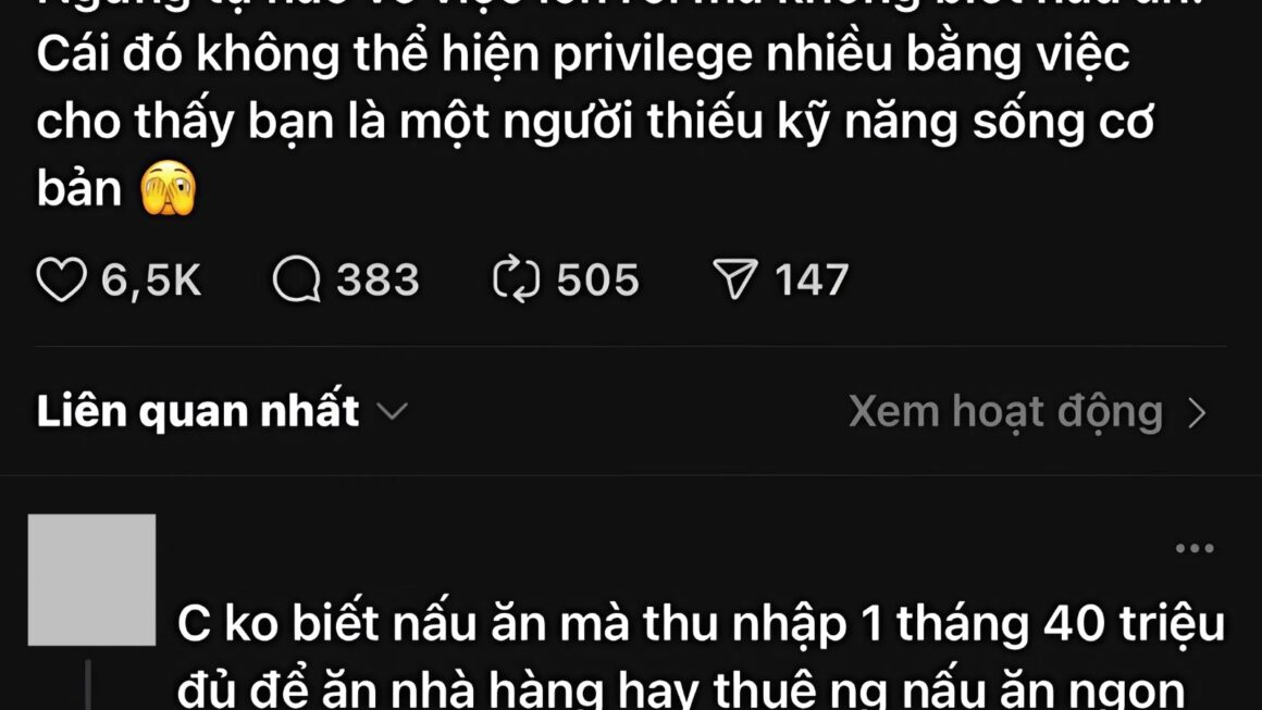 LƯƠNG CAO 40 TRIỆU, CÓ CẦN BIẾT NẤU ĂN ĐỂ TỰ CHĂM SÓC BẢN THÂN?