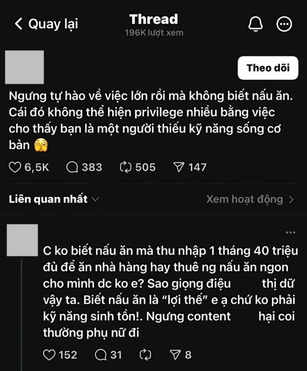 LƯƠNG CAO 40 TRIỆU, CÓ CẦN BIẾT NẤU ĂN ĐỂ TỰ CHĂM SÓC BẢN THÂN?