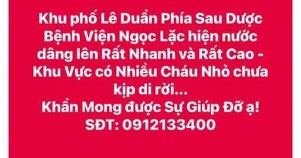 LO LẮNG TRƯỚC NỖI KHẨN CỦA NGƯỜI DÂN GIỮA ĐÊM ĐƯƠNG ĐẦY NƯỚC LŨ CẬP BẬT MẠNGĐỂ CẦU CỨU!