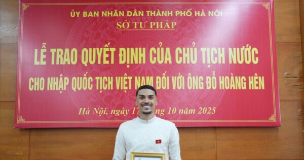 ĐỖ HOÀNG HÊN NHẬN QUỐC TỊCH VIỆT NAM, BƯỚC ĐỂ GHI DẤU ẤN ĐƯỜNG BÓNG VN?